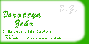 dorottya zehr business card